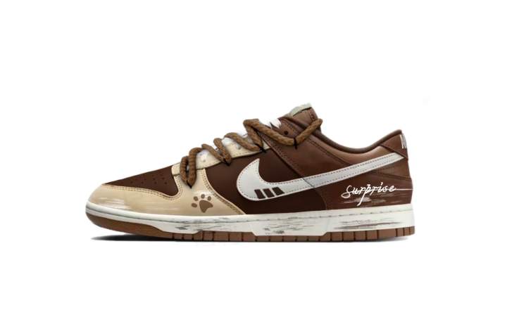 Nike Nike Dunk Abrasion Resistant Low top Skateboard Shoes Unisex Brown