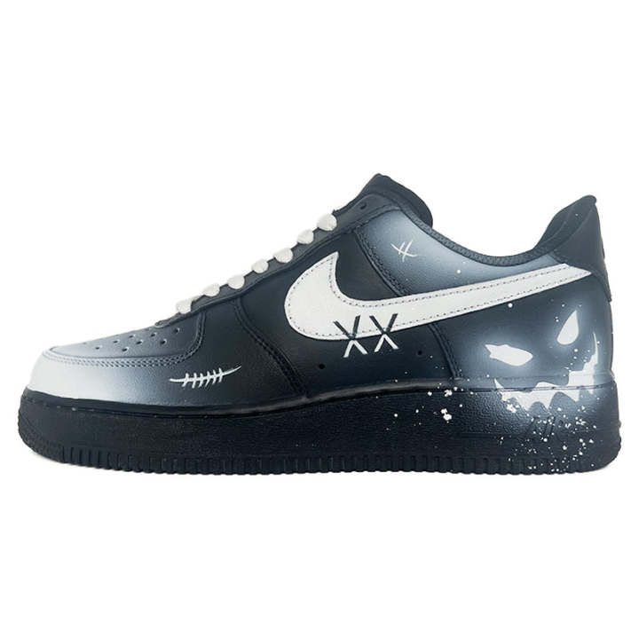 Nike Nike Air Force 1 Green Mountain, Demon's Smile High Low top Casual Skateboard Shoes Unisex Black White