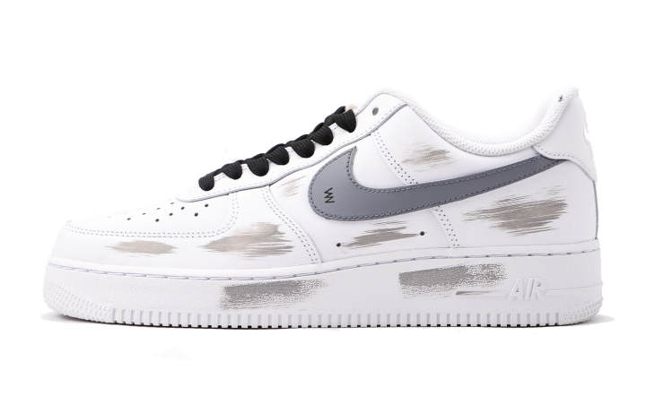 Nike Nike Air Force 1 Coverage Slip Resistant Low top Skateboard Shoes Men's White