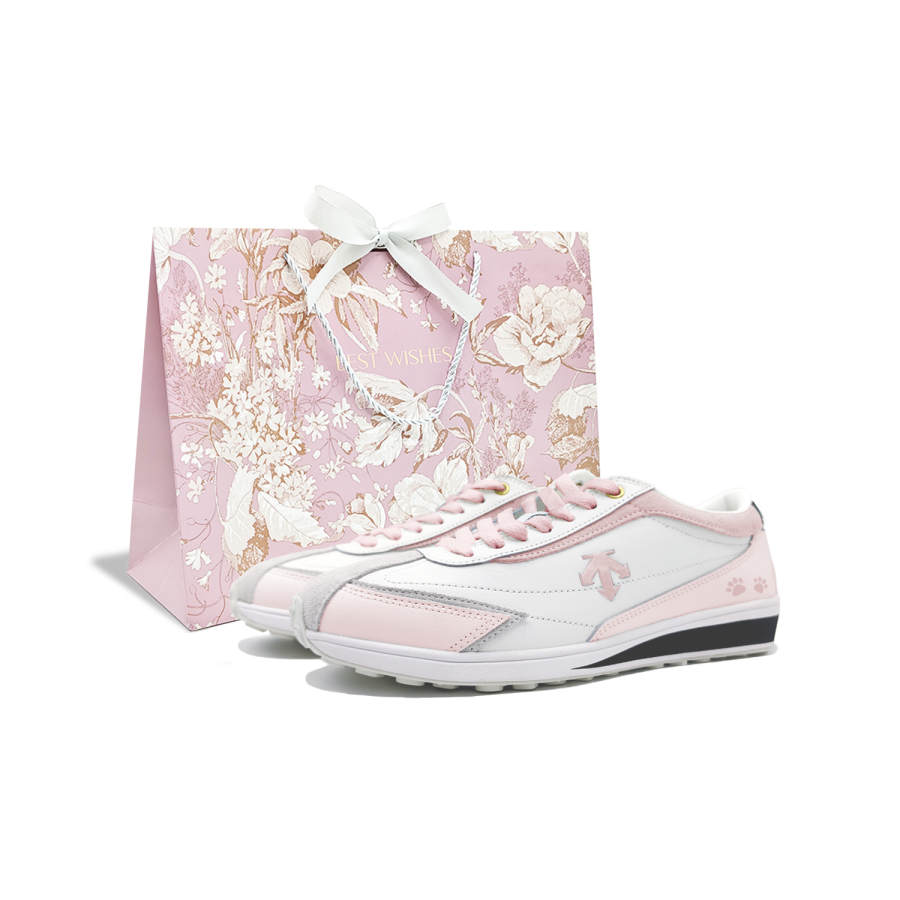 DESCENTE Cron Racer Meow Paw Journal Leather Cushioning, Wear Resistant Low top Skateboard Shoes Unisex