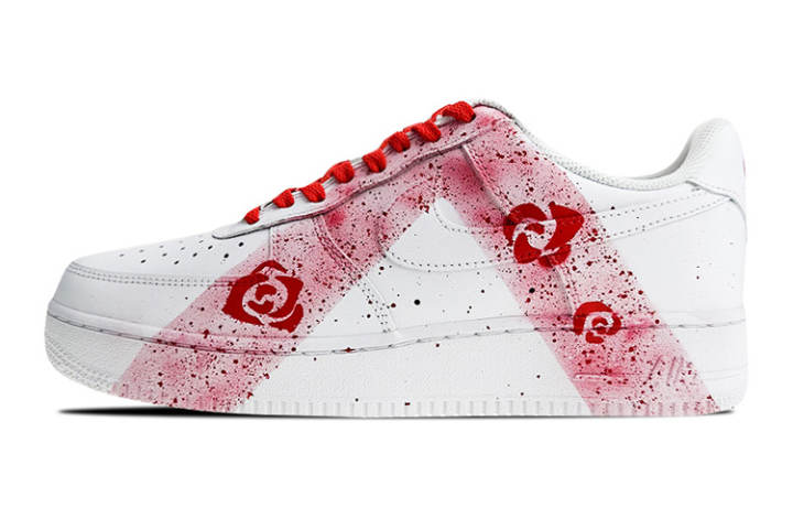 Nike Nike Air Force 1 Low top Skateboard Shoes GS White Red