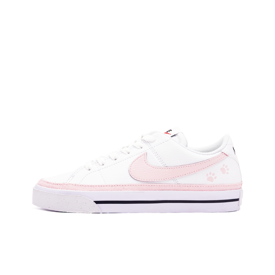 Nike Nike Court Legacy Pink Cat Pawprints Abrasion Resistant Abrasion Resistant Low top Skateboard Shoes Women's Pink