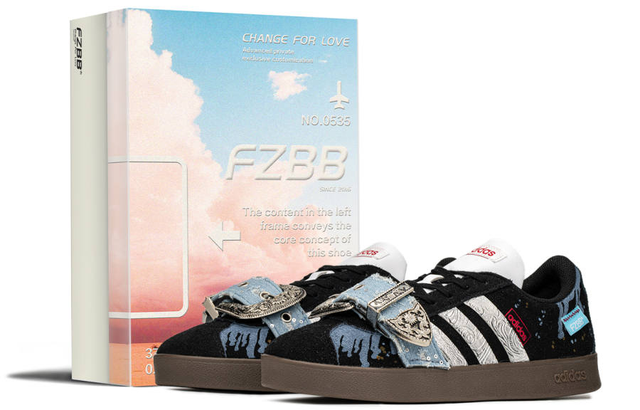 Adidas Adidas Vl Court Classic Slip Resistant Slip Resistant Low top Skateboard Shoes Unisex Blue Black