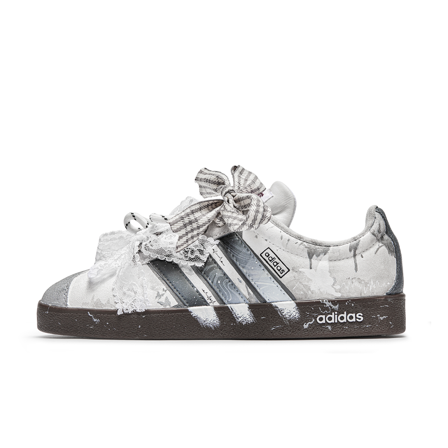 Adidas Adidas ADCDAVINCI, Rosemary Slip Resistant Abrasion Resistant Low top Skateboard Shoes Unisex Silver Brown