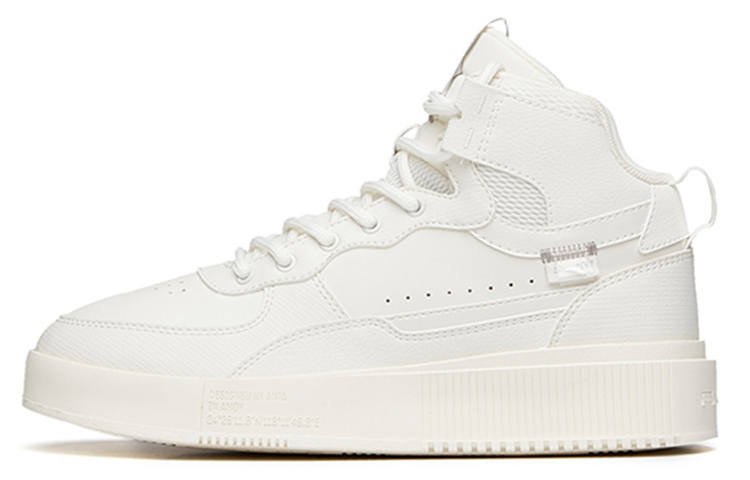Anta Life Collection Abrasion Resistant Slip Resistant High top Skateboard Shoes Women's White