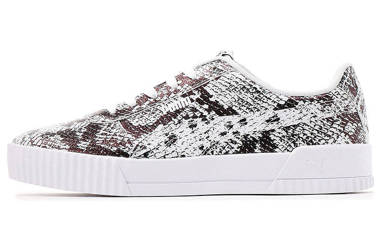 PUMA Carina Reptile Casual Shoes For Black/White Women's