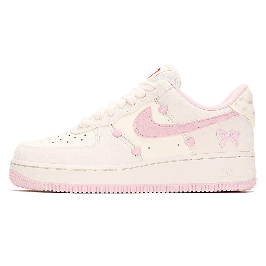 Nike Nike Air Force 1 Slip Resistant Abrasion Resistant Low top Skateboard Shoes Women's White Purple