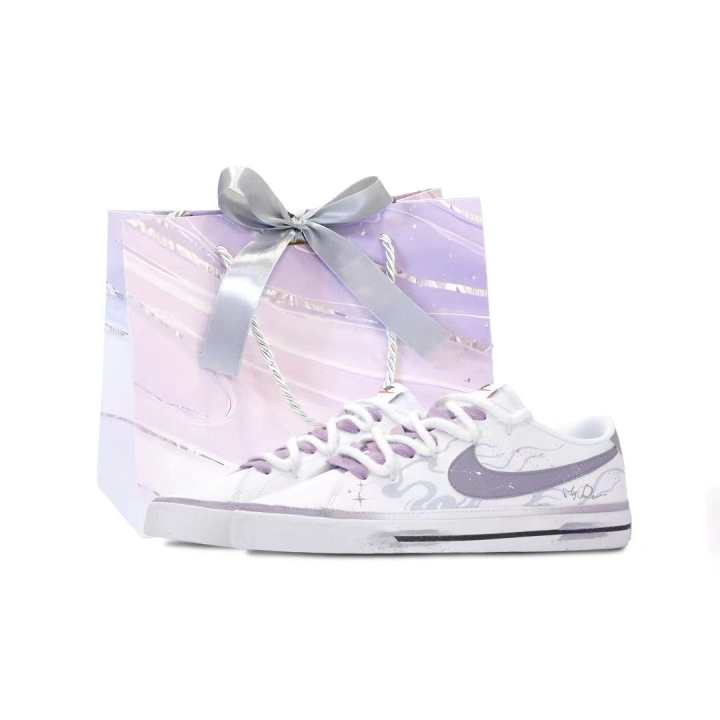 Nike Nike Court Legacy Explosive Plan, Zi Wei Star Abrasion Resistant Low top Skateboard Shoes Unisex Light Purple