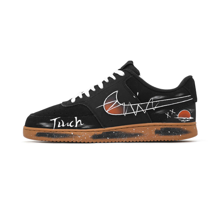 Nike Nike Court Vision 1 Sunset Time Synthetic Leather Fashion Trend Cushioning, Wear Resistant Low top Skateboard Shoes