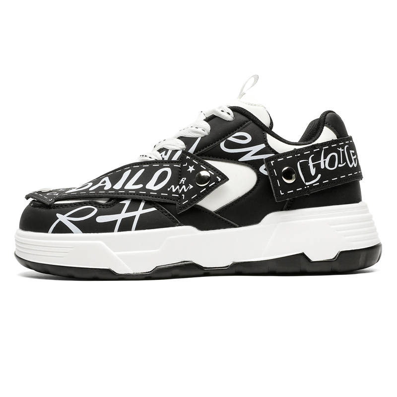 BAOZAOGONGYANG Chinese Fashion Trend Graffiti, Couple Shoes Slip Resistant, Abrasion Resistant, Height Increasing