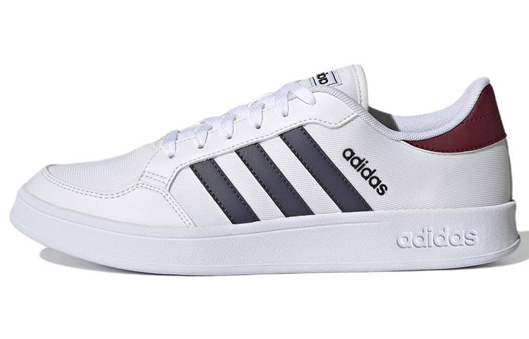 Adidas Neo Breaknet Textile, Synthetic Leather Casual Low top Skateboard Shoes Men's White Blue