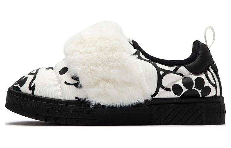 361° Comfortable Round Toe Thermal Waterproof Thermal Waterproof Low top Skateboard Shoes Women's Black White