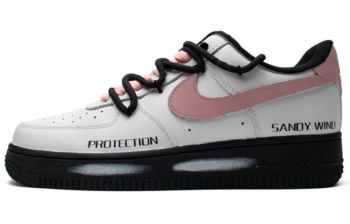 Nike Nike Air Force 1 Butter Strawberry Slip Resistant Low top Skateboard Shoes Unisex Black White Pink