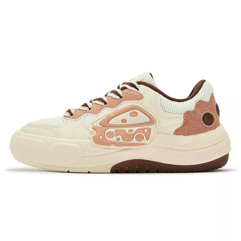 361° Slip Resistant And Breathable Low top Skateboard Shoes Women's Beige Brown