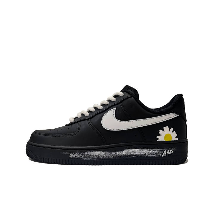 Nike Nike Air Force 1 Sunflower Abrasion Resistant Low top Skateboard Shoes Unisex Black