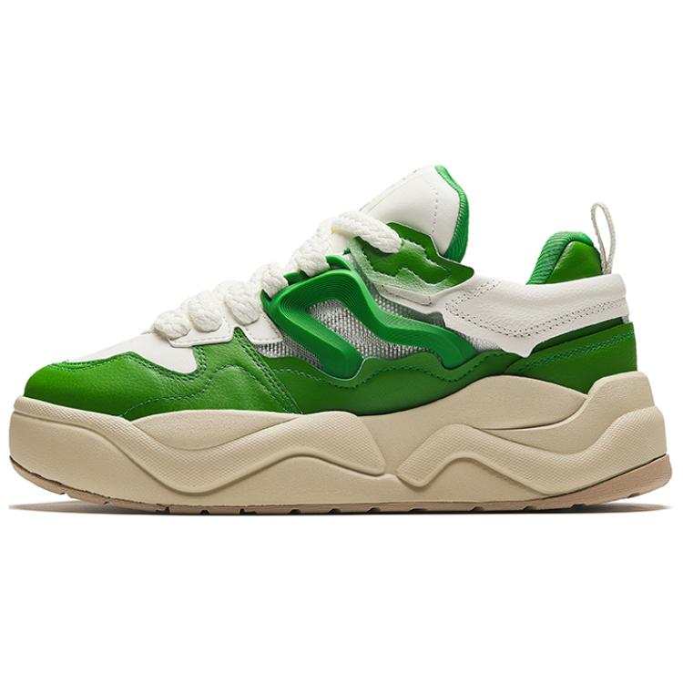 Anta Slip Resistant Abrasion Resistant Low top Skateboard Shoes Men's Green