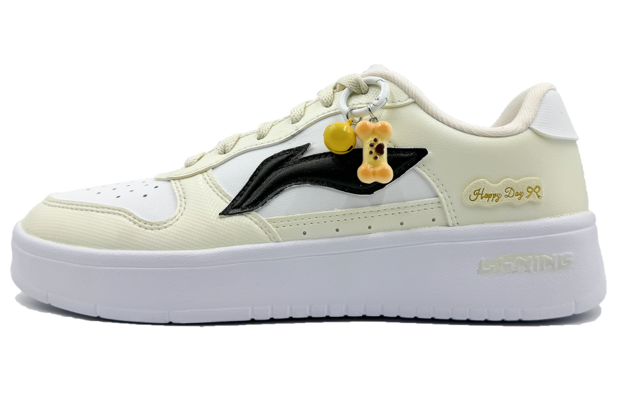 Li-Ning Li Ning Floating Boat Slip Resistant, Abrasion Resistant, Lightweight Low top Skateboard Shoes Women's Yellow White