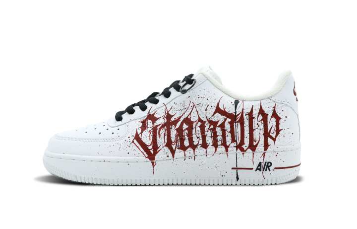 Nike Nike Air Force 1 Coverage Low top Skateboard Shoes Men's White Red