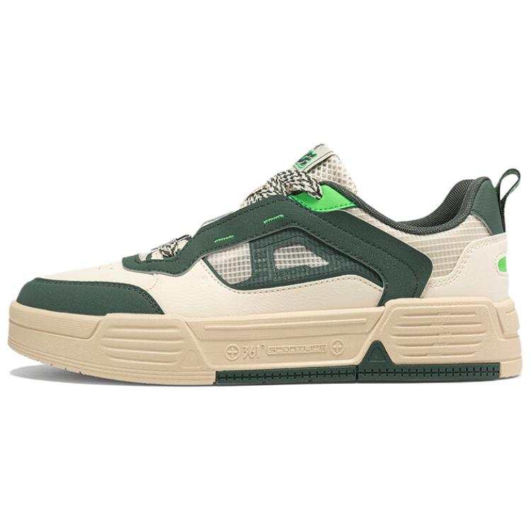 361° Slip Resistant Quick Dry Low top Skateboard Shoes Men's Beige Green