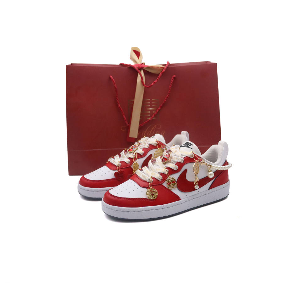 Nike Nike Court Borough Blissful Alliance Lightweight Low top Skateboard Shoes Unisex Red White