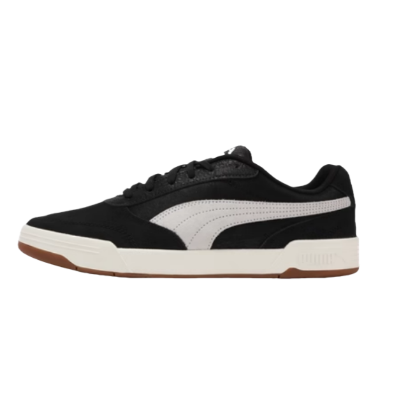 PUMA C Skate Cushioning Abrasion Resistant Breathable Low top Skateboard Shoes Men's Black White