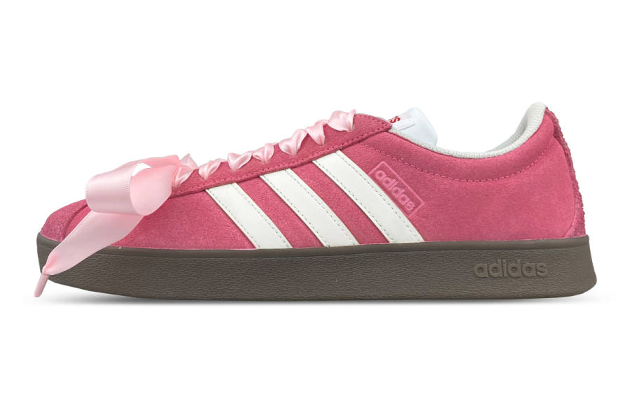 Adidas Neo VL Court 2.0 Abrasion Resistant Low top Skateboard Shoes Unisex Pink