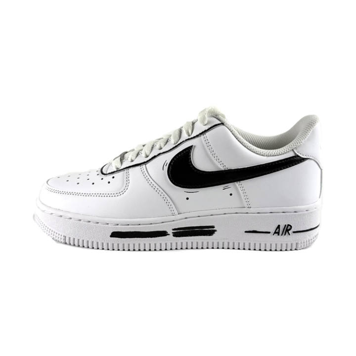 Nike Nike Air Force 1 Coverage Abrasion Resistant Coverage Abrasion Resistant Low top Skateboard Shoes Women's Black White