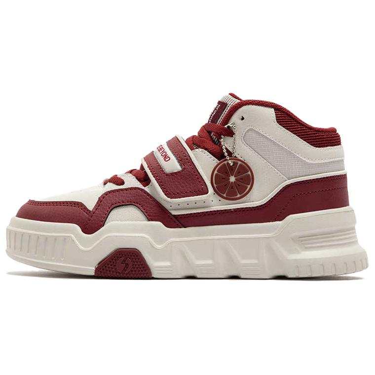 361° Slip Resistant Abrasion Resistant High top Skateboard Shoes Women's Beige Red