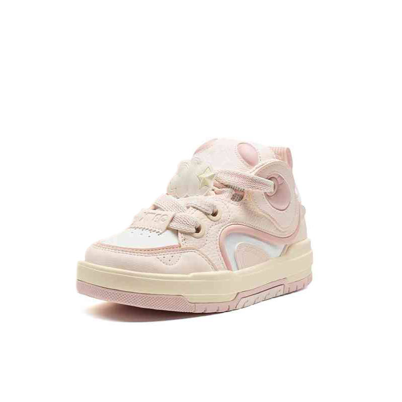 XTEP Non slip Lightweight Low top Skateboard Shoes Women's Pink White