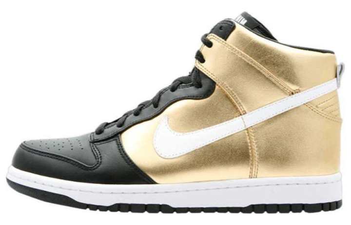 Nike Nike Dunk High Slip Resistant, Abrasion Resistant, Breathable High top Skateboard Shoes Men's Gold