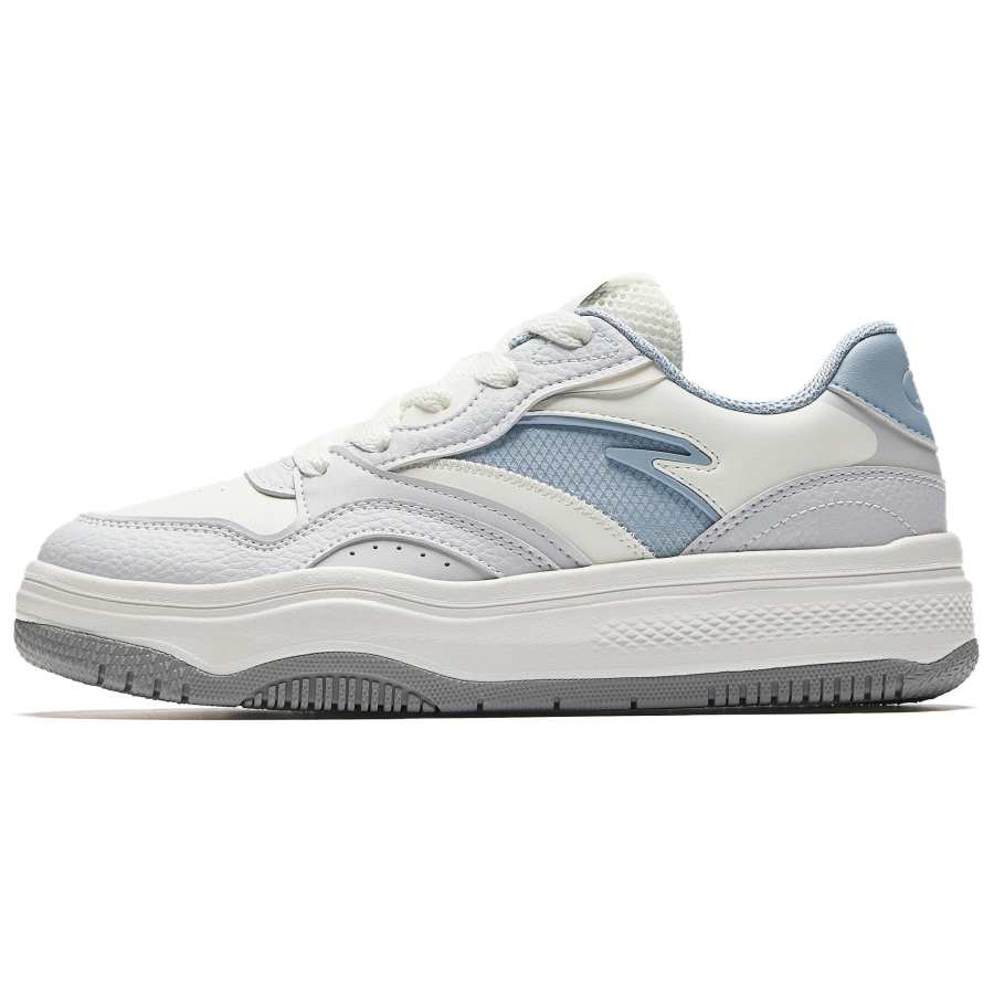 Anta Street Stubborn 2 Wear resistant And Lightweight Low top Skateboard Shoes Women's White Gray Blue