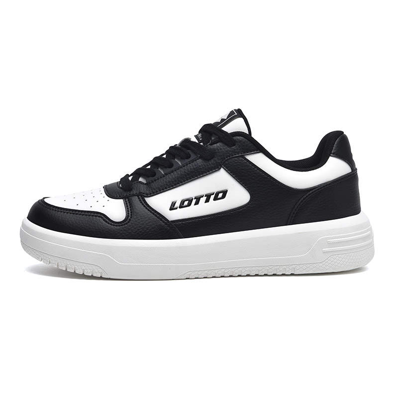 LOTTO Slip Resistant Cushioning Abrasion Resistant Low top Skateboard Shoes Men's White Black