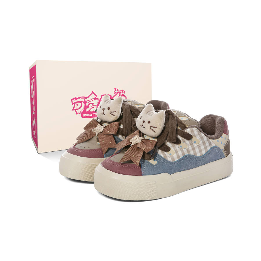 KEAIDENI Slip Resistant, Abrasion Resistant, Lightweight Low top Skateboard Shoes Women's Cameo Brown