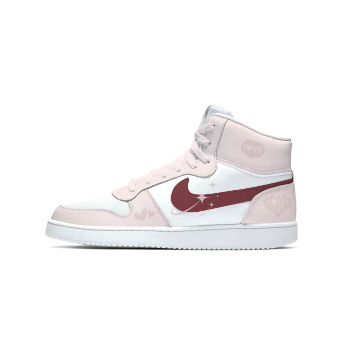 Nike Nike EBERNON Lemon Joy Abrasion Resistant Mid top Skateboard Shoes Women's Pink