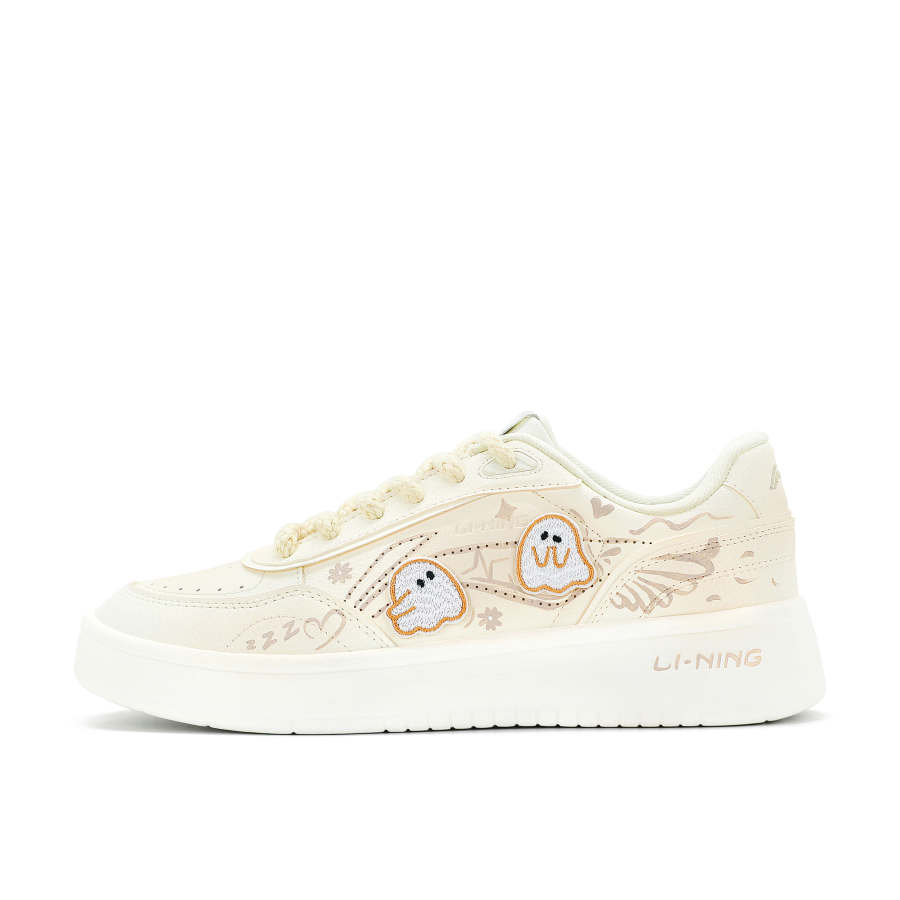 Li-Ning Li Ning Sourdough Slip Resistant Cushioning Abrasion Resistant Low top Skateboard Shoes Women's Apricot