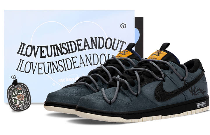 Nike Nike Dunk SB Thorn Low top Skateboard Shoes Unisex Black Blue