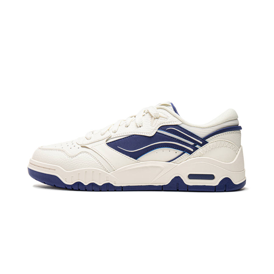 Li-Ning Li Ning Moon White 3 Cushioning Abrasion Resistant Low top Skateboard Shoes Men's White Blue