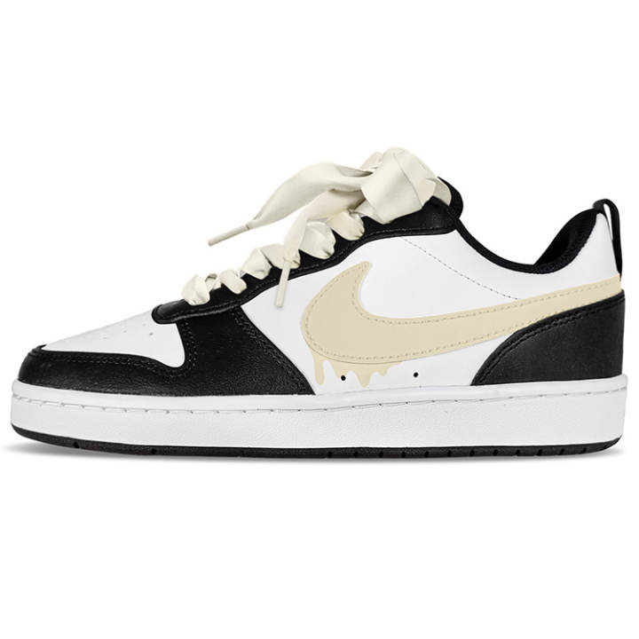 Nike Nike Court Borough Low 2 Slip Resistant Abrasion Resistant Low top Skateboard Shoes GS Beige