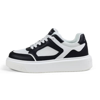 SINCENOW Abrasion Resistant Breathable Low top Skateboard Shoes Men's Black White