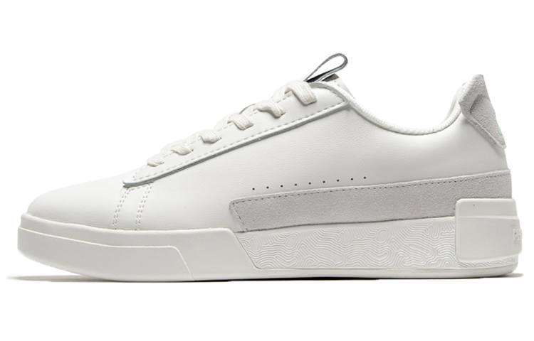 PEAK Taichi Yichun Slip Resistant Abrasion Resistant Low top Skateboard Shoes Canvas White