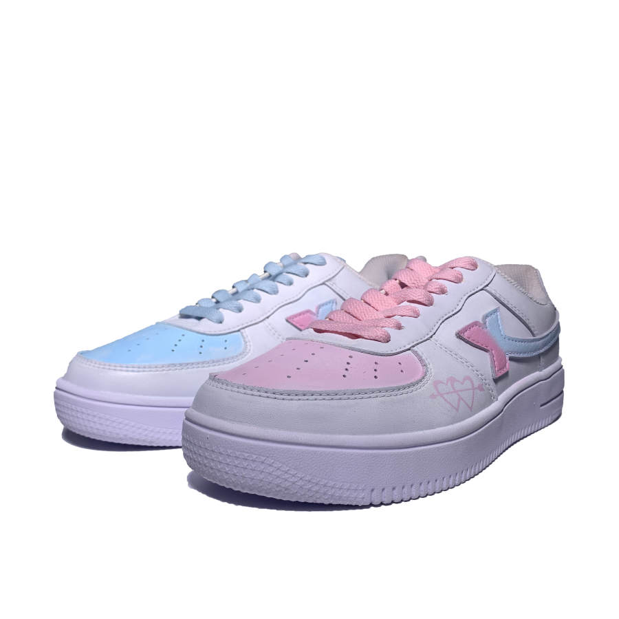 XTEP Air Force 1 Skateboard Shoes Women's Low Top Blue/Pink