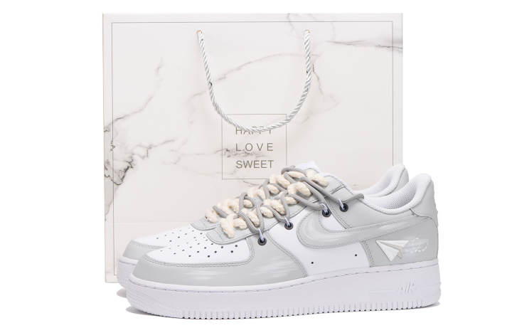Nike Nike Air Force 1 Low top Skateboard Shoes Men's Gray