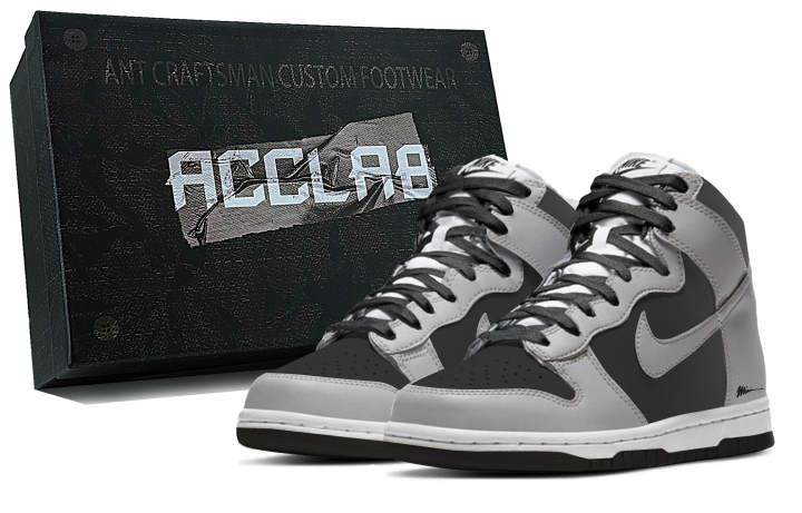 Nike Nike Dunk High top Skateboard Shoes Men's Black Gray