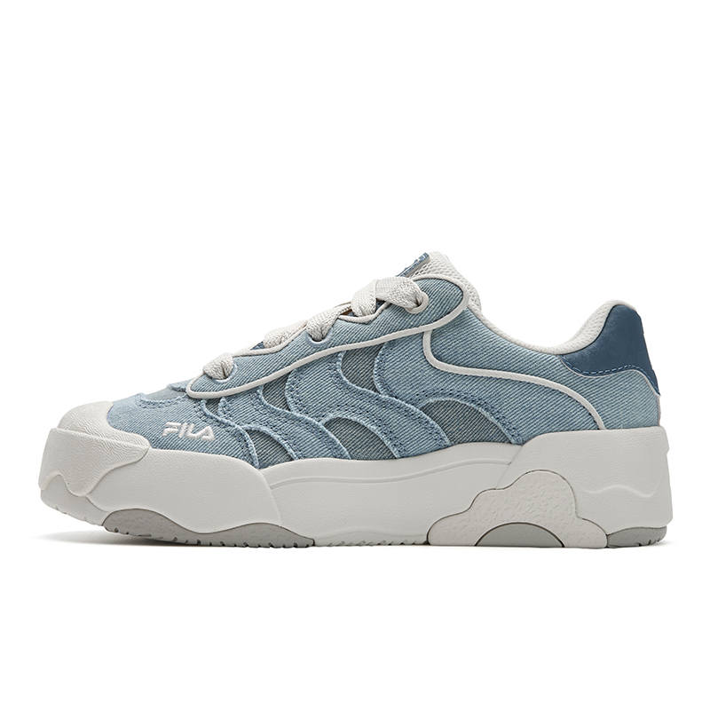 FILA OMELETTE Abrasion Resistant Low top Skateboard Shoes Women's Ocean View Blue