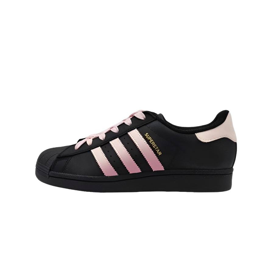Adidas Originals SUPERSTAR Skateboard Shoes Unisex Low Top Black/Pink