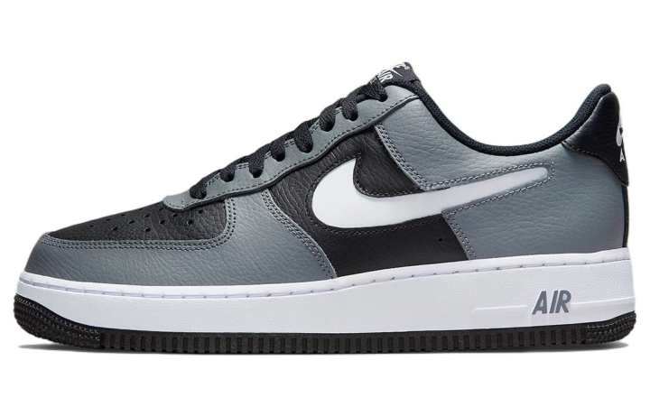 Nike Nike Air Force 1 Low Grey Black Cut Out Swoosh