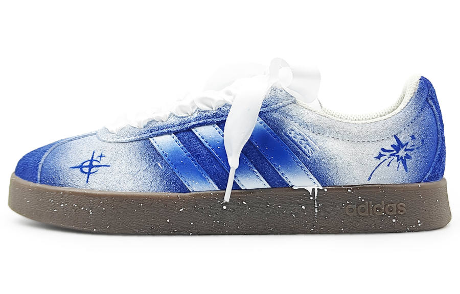 Adidas Neo VL Court 2.0 Lifestyle Cushioning, Wear Resistant Low top Skateboard Shoes Unisex Blue White