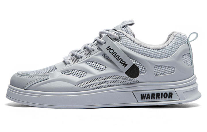 WARRIOR Warrior Mesh White Shoes Lightweight And Breathable Low top Skateboard Shoes Men's Gray