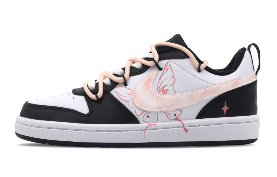Nike Nike Court Borough 2 Non slip Lightweight Low top Skateboard Shoes GS Black Pink