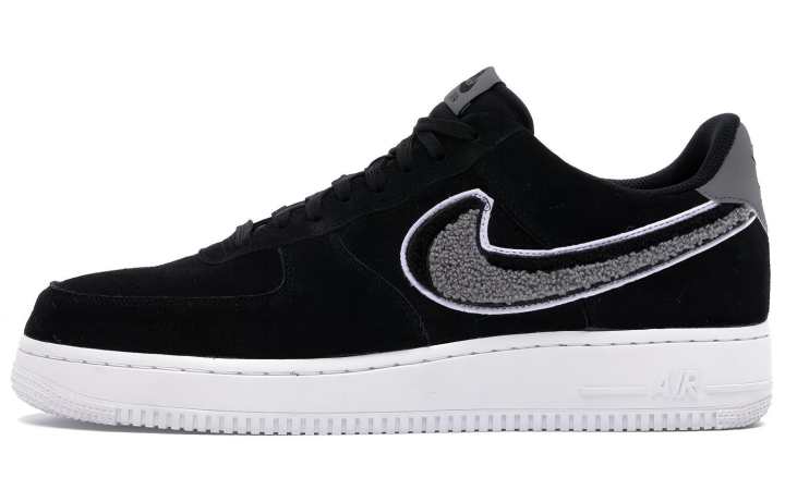 Nike Nike Air Force 1 Low 3D Chenille Swoosh Black Cool Grey